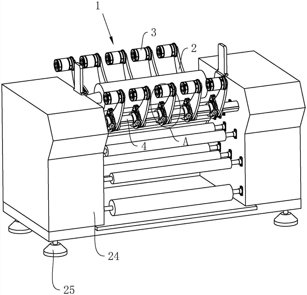 锂电池隔膜午夜免费福利的收卷机构的制作方法
