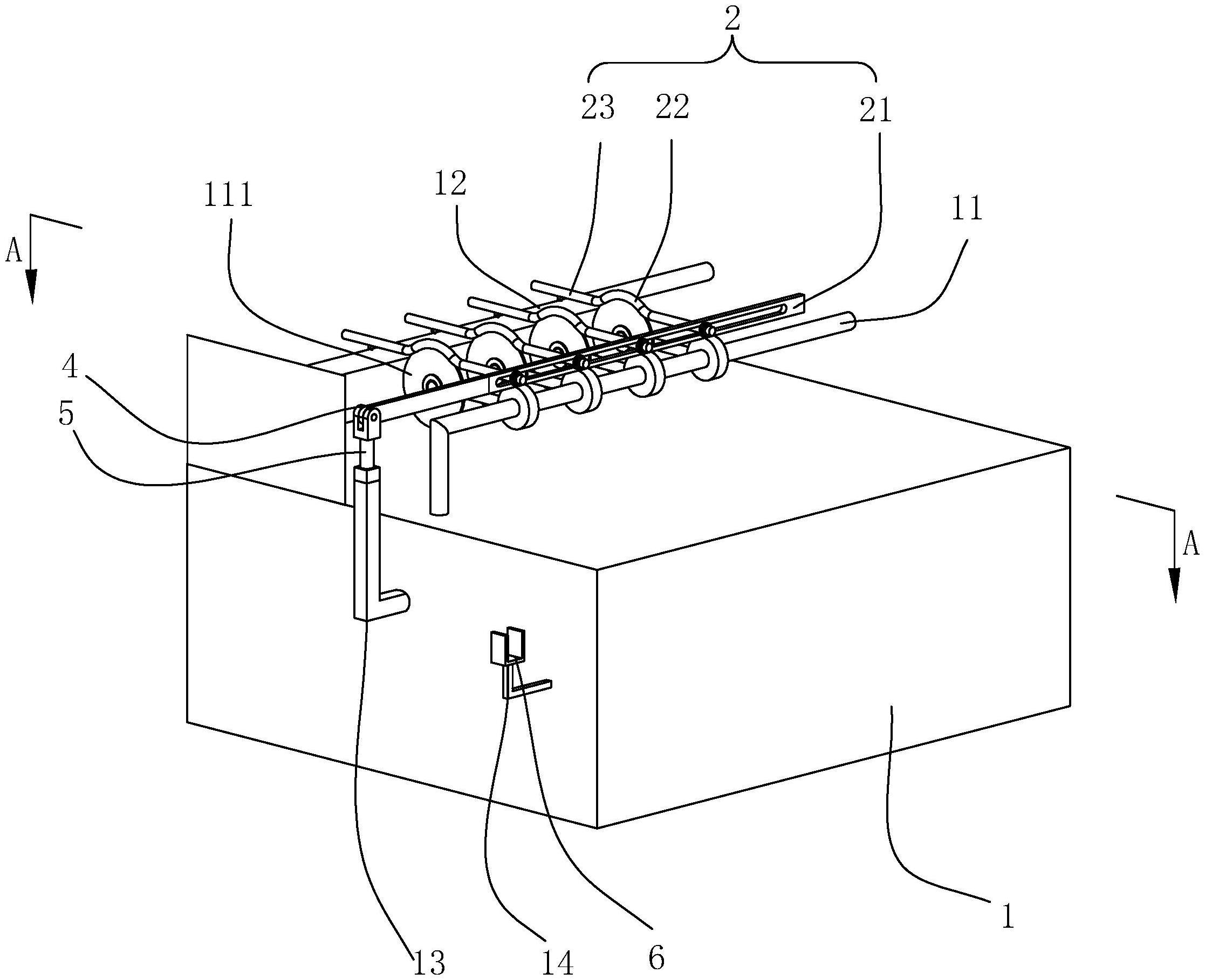 一种无纺布午夜免费福利纸管校对装置的制作方法