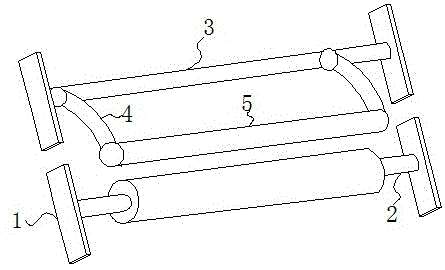 铜箔午夜免费福利收卷压辊装置的制作方法